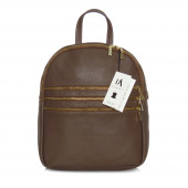Rucsac din piele naturala, model DiAmanti Salvo Taupe Scuro